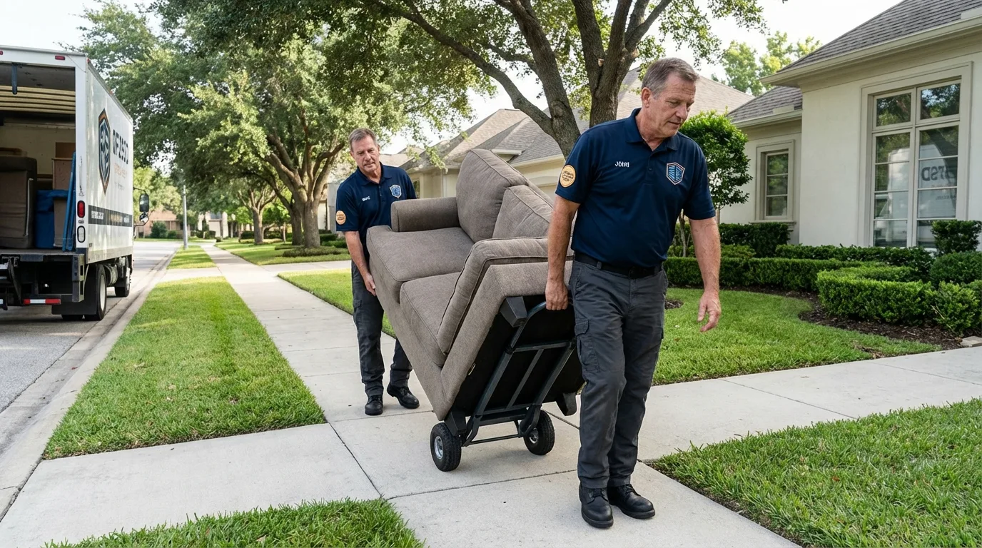 Local residential moving crew loading furniture in Fishkill, NY